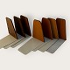 Bookends in teak and rosewood, 4 in teak and 3 in rosewood, Danish Modern from the 1960s, height ...