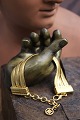 Vintage Givenchy bracelet in gold-colored metal from the 80s. (Givenchy - Bijoux line) Length ...