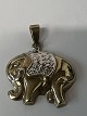 Elephant pendant in 8 Karat red / white gold with a diamond.Height with eyelet. 3.2 ...