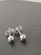 Earrings in 14 carat white gold, ball-shaped.Stamped 585.Nice and ...