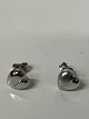 Earrings in 14 carat white gold, heart-shaped.Stamped REE 585.Nice and ...