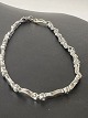 Bracelet in 14 carat white gold with inlaid diamonds.Stamped 585.Length 17.5 cm.Neat ...