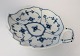 Royal Copenhagen. Mussel painted, fluted. Pickle dish in the shape of a leaf. Model 143. Length ...