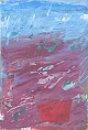 Lars Bertle, “Vildmark”, Swedish modernist.Abstracted landscape executed in oil on board ...