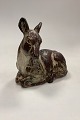 Royal Copenhagen Figurine – Reclining Fallow Deer No. 20506. Stoneware in shades of brown, ...