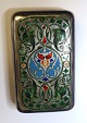 Russian silver box with enamel (84). Length 10 cm. Width 6.0 cm. Produced in 1879