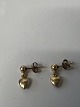 Heart earrings in 14 carat gold.Stamped J.R.585.Length 1.3 cm.Neat and well ...