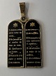 The Ten Commandments tablet pendant in sterling silver.Height with loop 3.2 cm.Width 1.7 ...