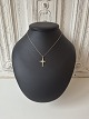 Gold-plated sterling silver cross necklace adorned with a white daisy. Stamped BH - 925. Cross ...