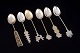 Set of six Hong Kong souvenir spoons in gilt silver.Set of six souvenir spoons in silver, ...