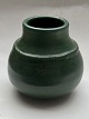 Smaller bulb pottery vase from L. Hjorth in green glaze