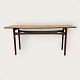 Teak veneer coffee table with magazine shelf, Danish Modern style from the 1960s. Dimensions: ...
