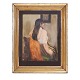 Carl Fischer, 1887-1962, watercolourMotif depicting a seated woman seen from behindSigned ...