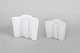 Alvar Aalto for Iittala, two vases.Two sculptural vases in white glass with Alvar Aalto’s ...