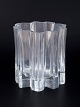 Oiva Toikka for Nuutajärvi, vase.Sculptural vase in clear glass with pronounced vertical ...