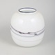 Michael Bang for Holmegaard, vase.Round-form vase in white opal glass, decorated with ...