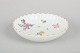 Meissen, antique bowl.Antique bowl in white porcelain with a scalloped rim, hand-painted ...