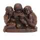 Bronze sculpture "the thirsty children" by Rudolph Tegner, 1873-1950, 1916Signed "R ...