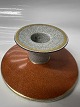 Royal Copenhagen Craquele (Krakele), red / gray candlestick.1st grade.Decoration number. ...