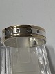 Wedding ring in sterling silver and 14k gold shines with three diamonds.Stamped GHA ...