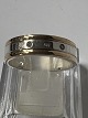 Wedding ring in sterling silver and 14k gold shines with three diamonds.Stamped GHA ...
