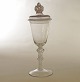 Norwegian Lidded glass from Nøstetangen or Hurdal dated 1786H: 28cm