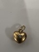 Heart with inlaid diamond in Charms / Pendant 14 carat solid goldStamped 585.Height with ...