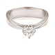 Georg Jensen 18kt Whitegold Ring with a diamond of 0,55 D/VS1Ringsize 54