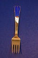 Michelsen Christmas spoons & forks of Danish gilt sterling silver. Anton Michelsen Christmas ...