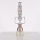 Figure candlestick by Bjørn Wiinblad, model L12, made in glazed earthenware and decorated in ...