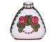 Aluminia"Triangular" vase with red roses