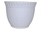Bing & Grøndahl, white plant pot cover with a tight basket-weave pattern.Decoration number ...