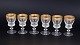 Theresienthal, Germany. Set of Six Crystal Wine Glasses with Gilt Minton Border, circa ...