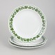 Meissen Vine Leaf Pattern, set of three lunch plates.Set of three porcelain lunch plates ...