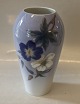 2679-295 RC Vase with blue & white flower 19 cm Royal Copenhagen  In mint and nice condition