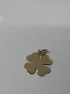 Four-leaf clover for Charms / Pendants 14 carat Gold.Stamped 585.Height with eyelet 1.7 ...