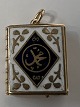 Book with enamel Charms / Pendant 14 carat Gold.Stamped 585.Height with eyelet 2.0 ...