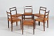 Danish Modern6 Dining chairs made of rosewoodupholstered with light brown ...