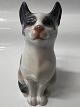 Dahl Jensen figurine, Sitting cat.Decoration number 1329.1st grade.Height 9.5 ...