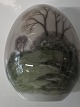 Bing & Grondahl Decorated egg, Motif Water and trees.Decoration number 692.1st ...