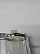 18 carat white gold, wedding ring with a diamond.Hallmarked HU 750.Size 54.Checked ...