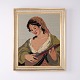 Vintage Embroidered Portrait of a Woman with String ...