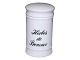 Royal Copenhagen porcelain, white spice jar with black text: Herbes de Provence.This product ...
