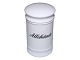 Royal Copenhagen porcelain, white spice jar with black text: Allehånde.This product is only ...