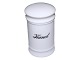 Royal Copenhagen porcelain, white spice jar with black text: Kanel.This product is only in ...