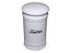 Royal Copenhagen porcelain, white spice jar with black text: Salvie.This product is only in ...