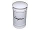 Royal Copenhagen porcelain, white spice jar with black text: Oregano.This product is only in ...