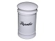 Royal Copenhagen porcelain, white spice jar with black text: Paprika.This product is only in ...