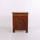 Small antique cabinet from the 19th century, crafted in mahogany with decorative burl veneer ...