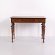 Small antique writing desk from the late 19th century, crafted in walnut with decorative burl ...